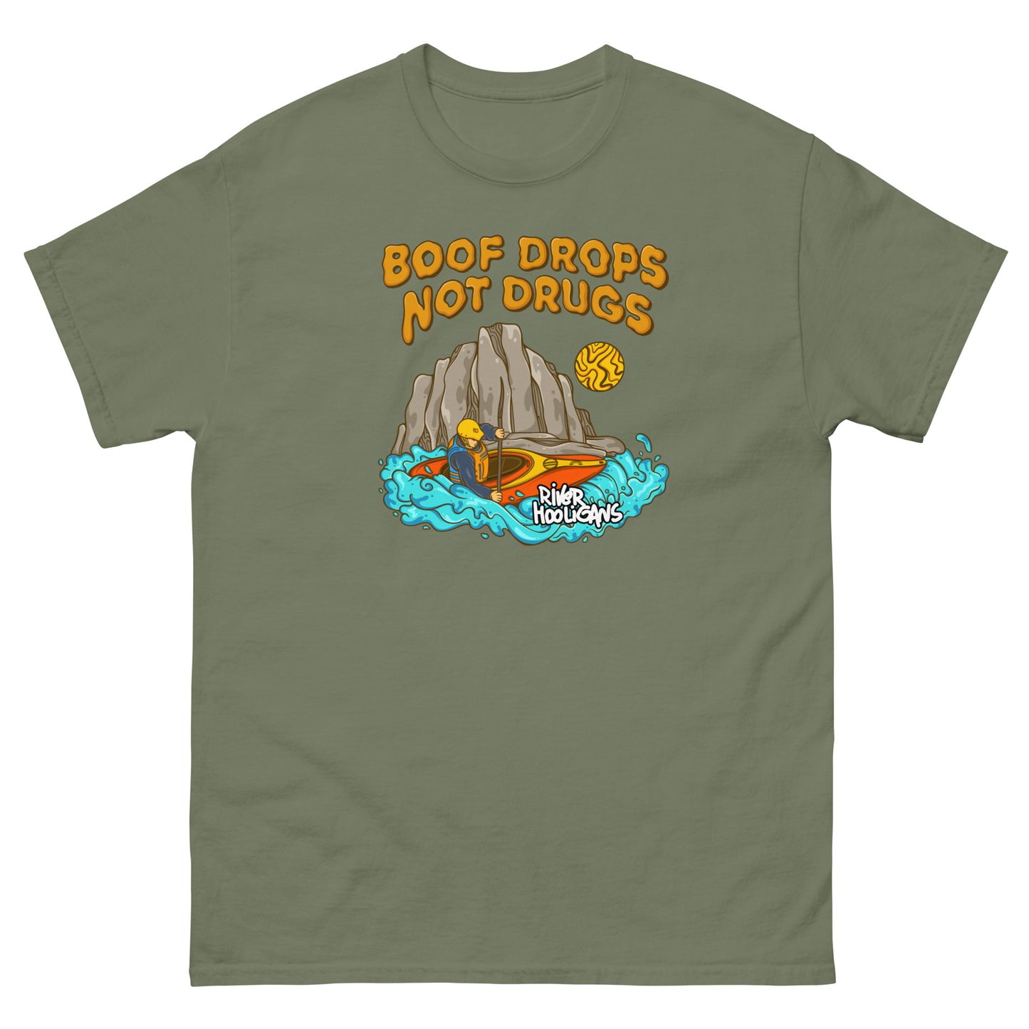 Boof Drops Not Drugs - River Hooligans Men's Classic Tee
