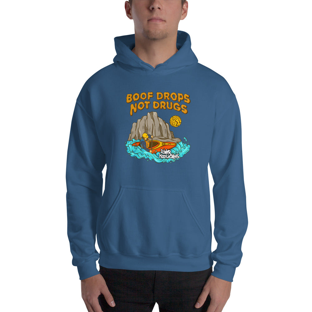 Boof Drops Not Drugs - River Hooligans Unisex Hoodie