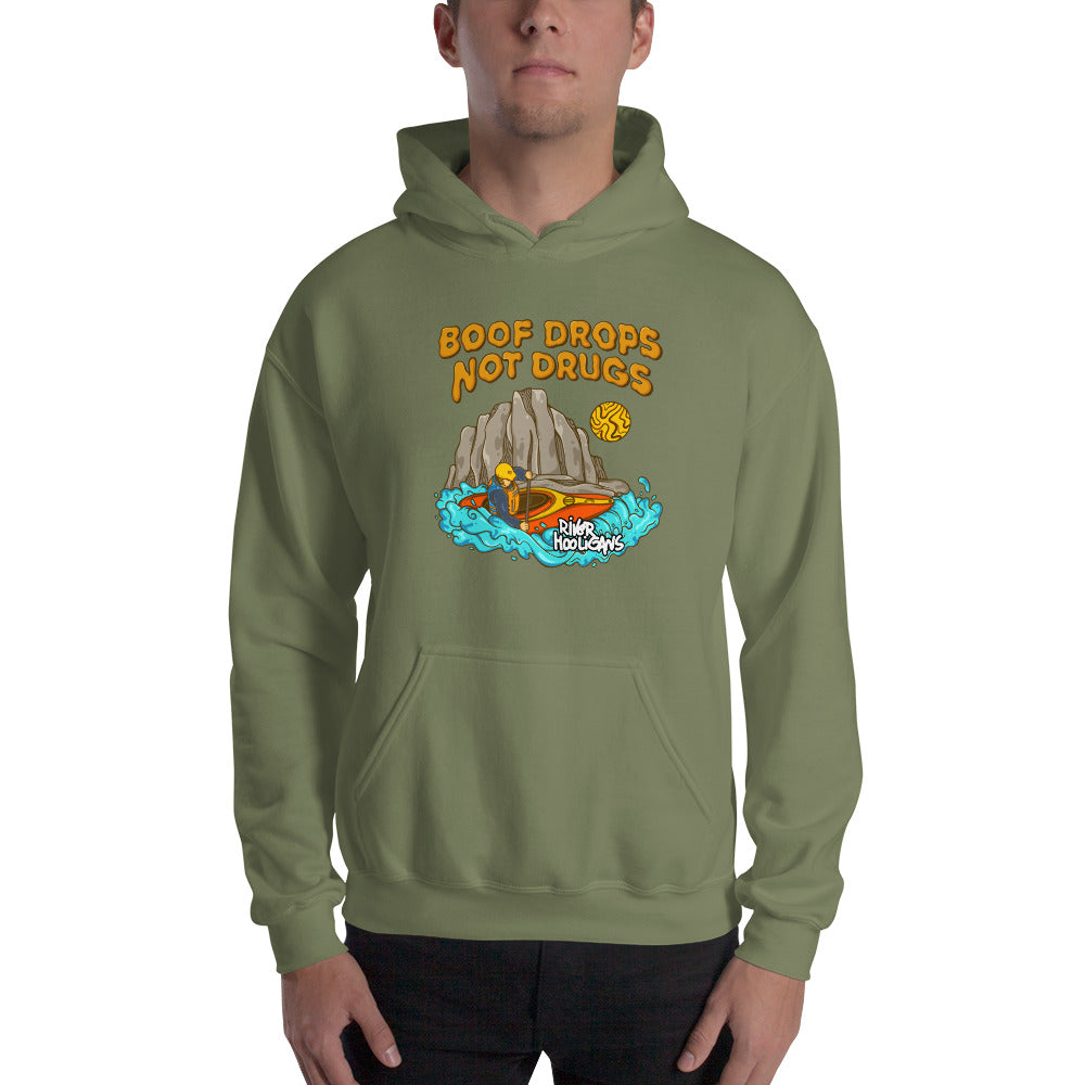 Boof Drops Not Drugs - River Hooligans Unisex Hoodie
