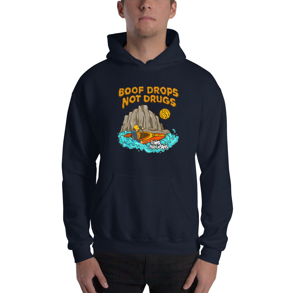 Boof Drops Not Drugs - River Hooligans Unisex Hoodie