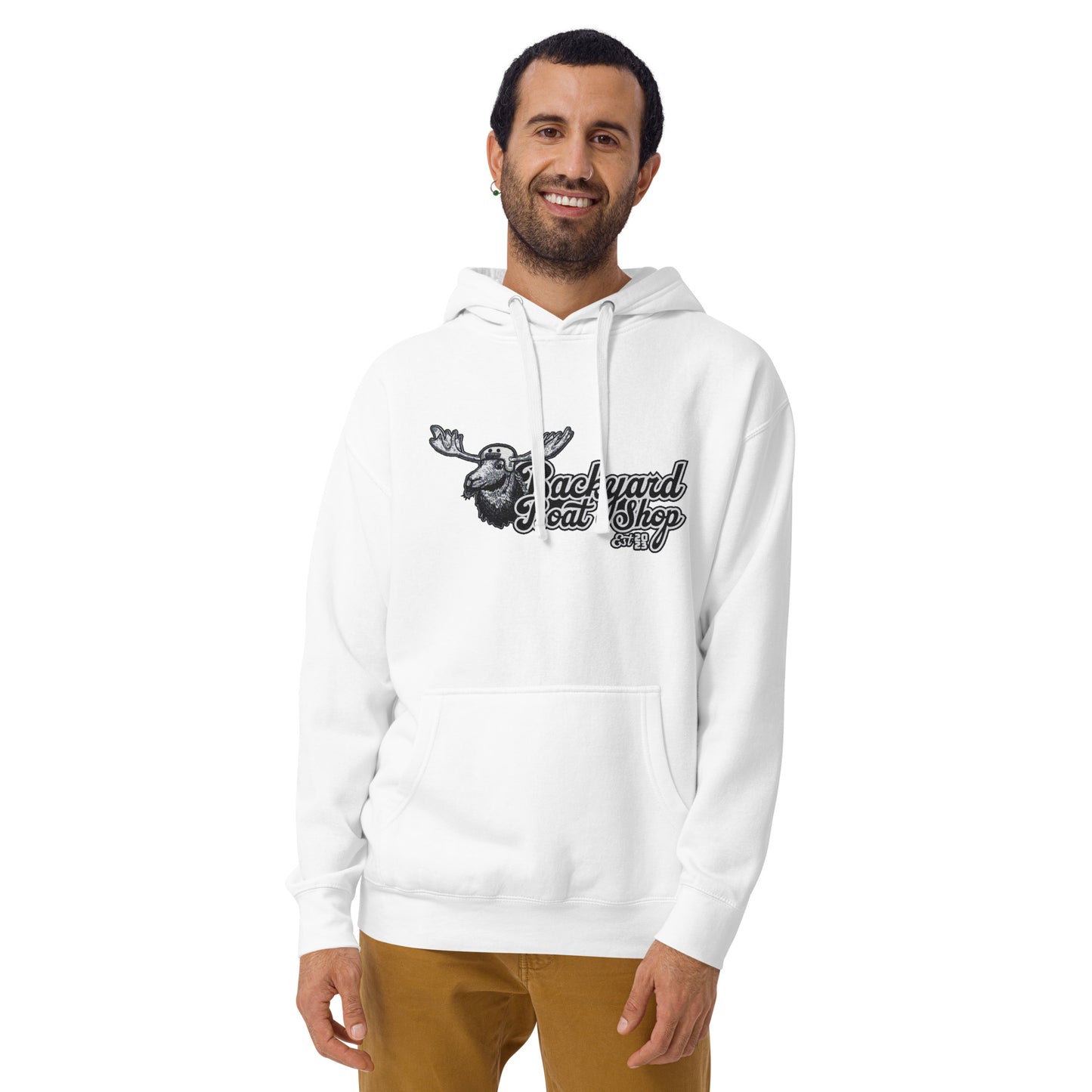 Black and White Logo Hoodie Unisex