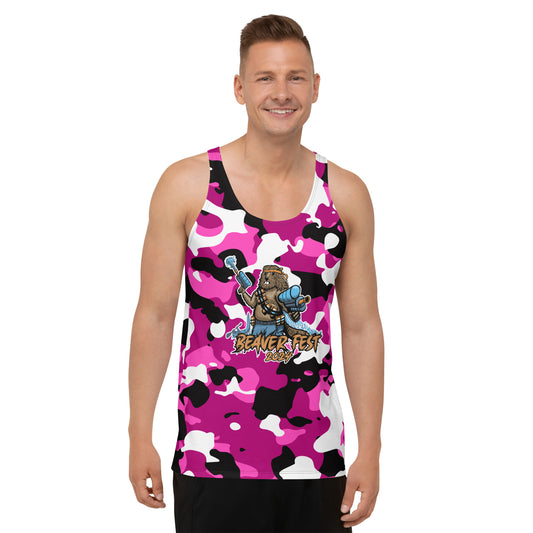 Beaverfest 2024 Pink Camo Unisex Tank Top